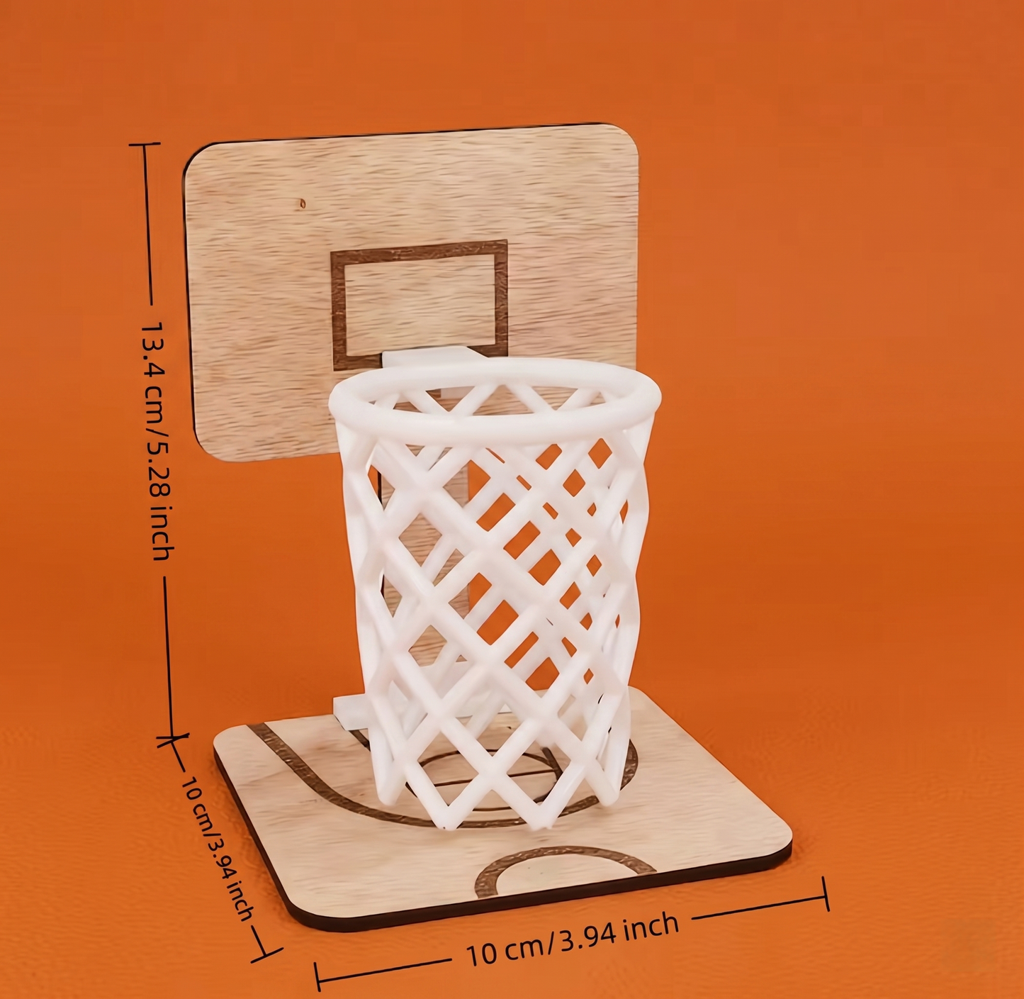 Wooden Basketball Pen Stand