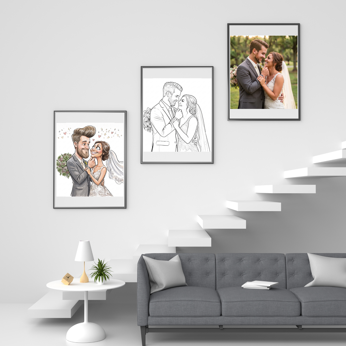 Custom Digital Photos (Pixar, Caricature, Line Art, ...)