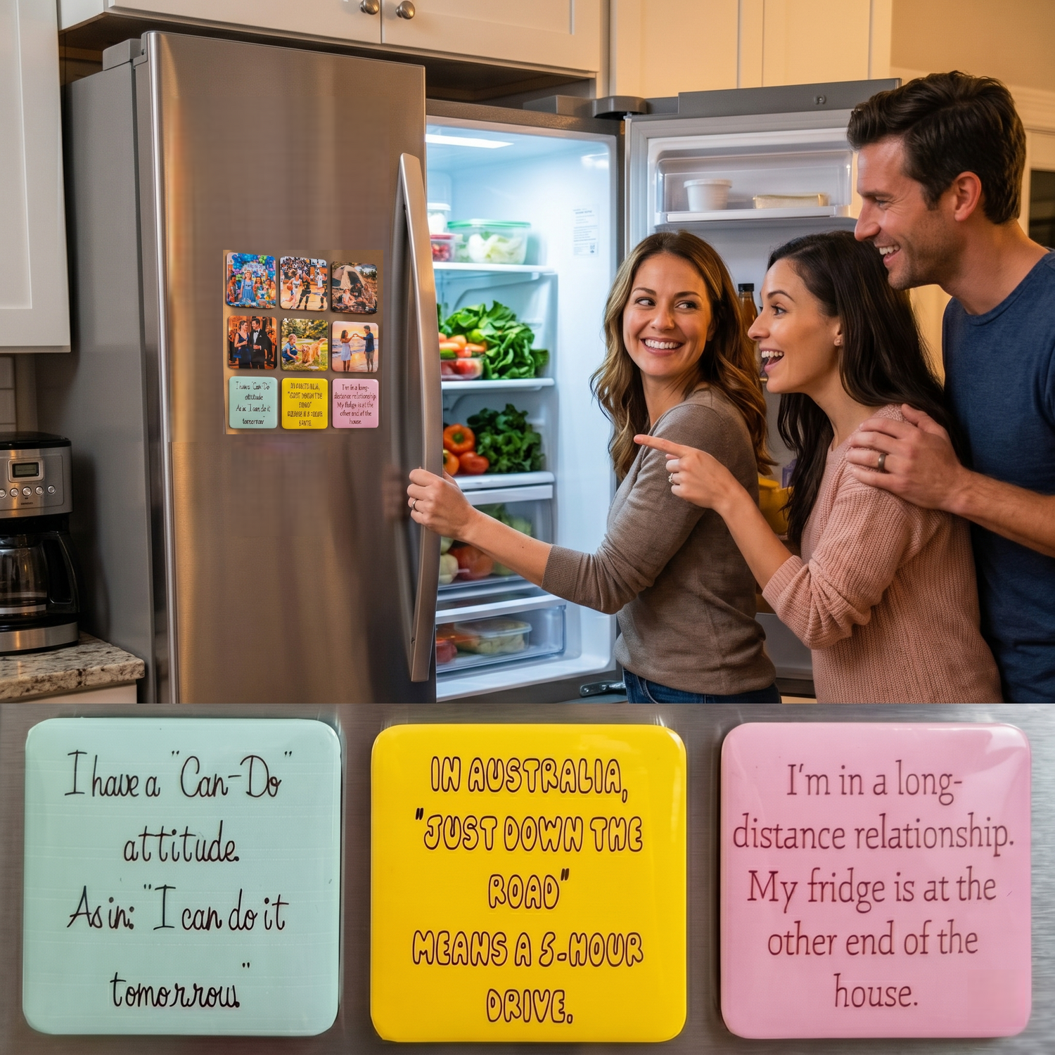 Puzzle photo/Joke Button Magnets