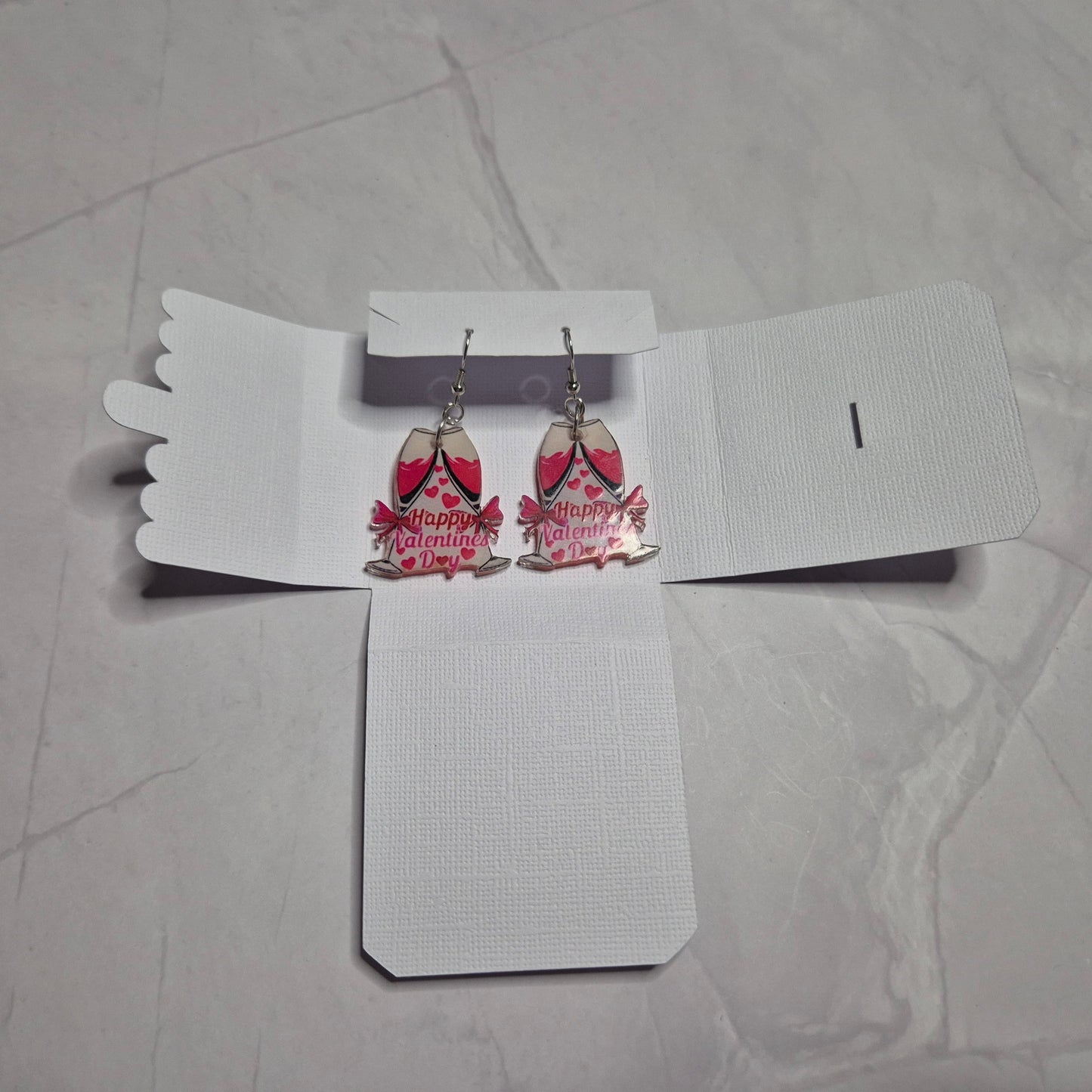 Valentine’s Day Wine Lover Heart Earring