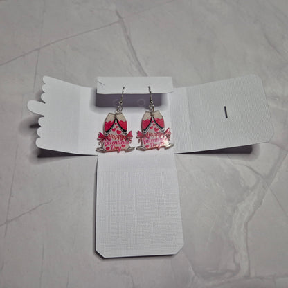 Valentine’s Day Wine Lover Heart Earring