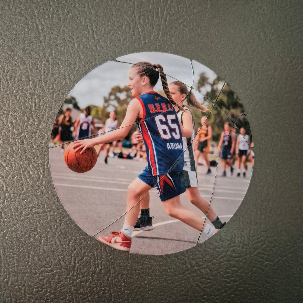 Custom Basketball Photo Puzzle Magnet