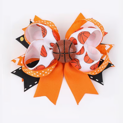 Basketball Bow Hair Clip