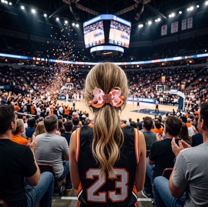 Basketball Bow Hair Clip