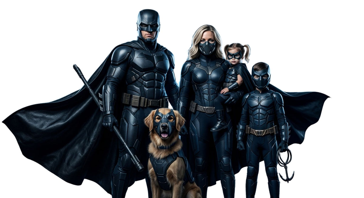 Transfer your photo to a dark-caped vigilante heroes portrait