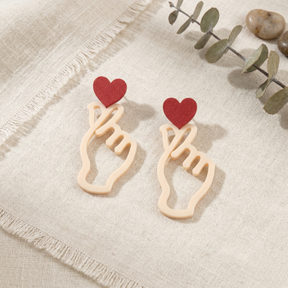 Heart-Shaped Love Gesture Earring