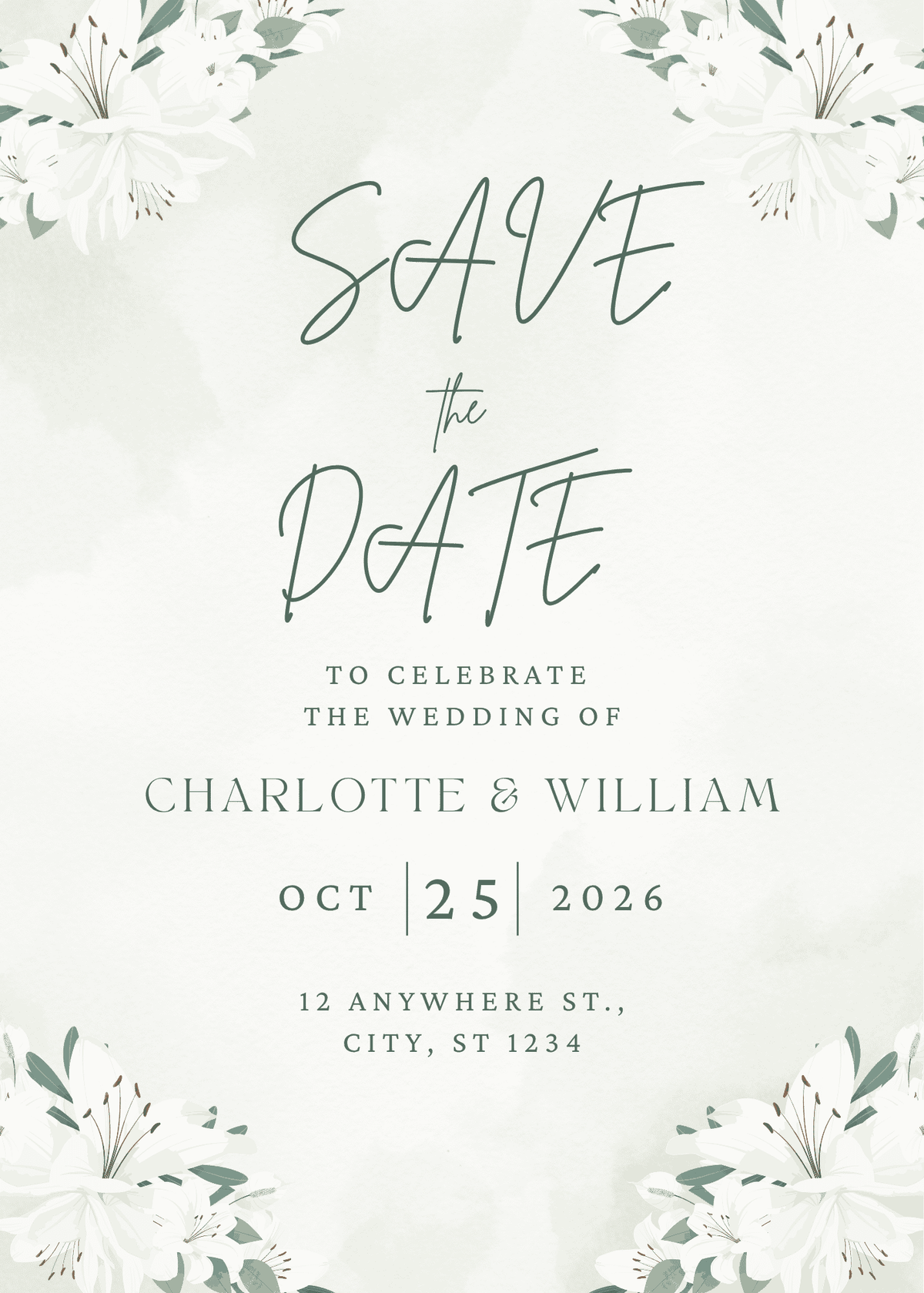 Personalised Digital Save-the-date, Wedding invitation, Thank-you cards