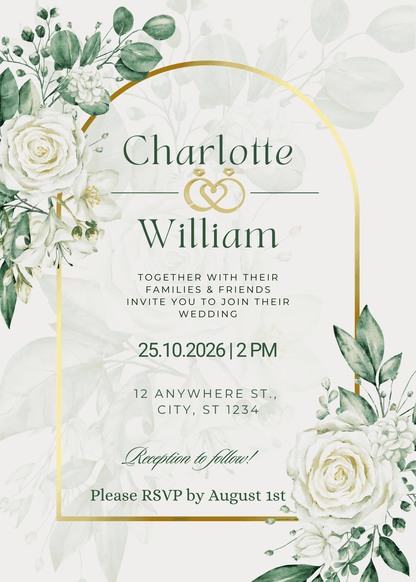Personalised Digital Save-the-date, Wedding invitation, Thank-you cards