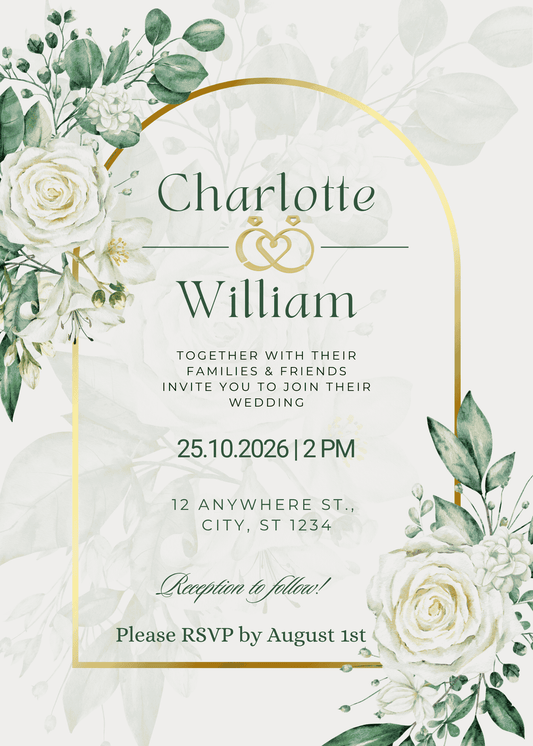 Personalised Digital Save-the-date, Wedding invitation, Thank-you cards