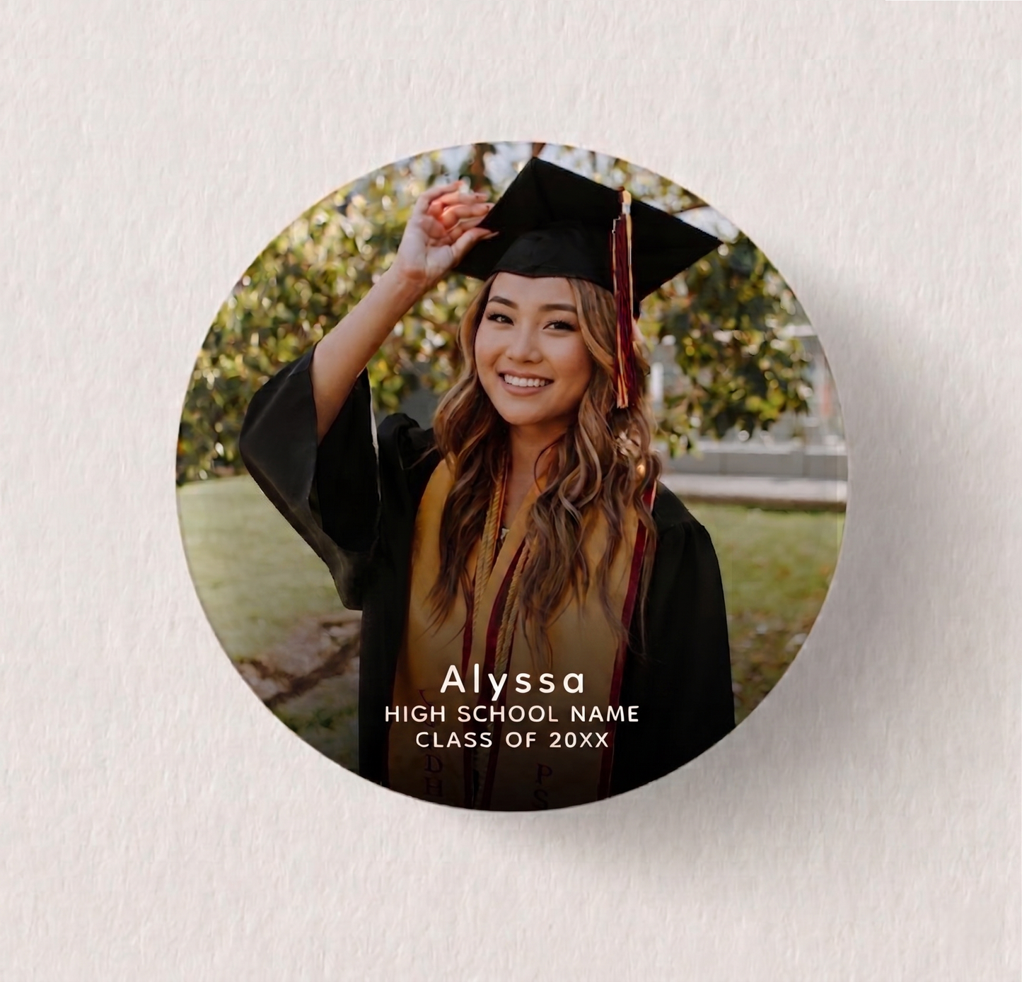 Graduation Photo Name Pin