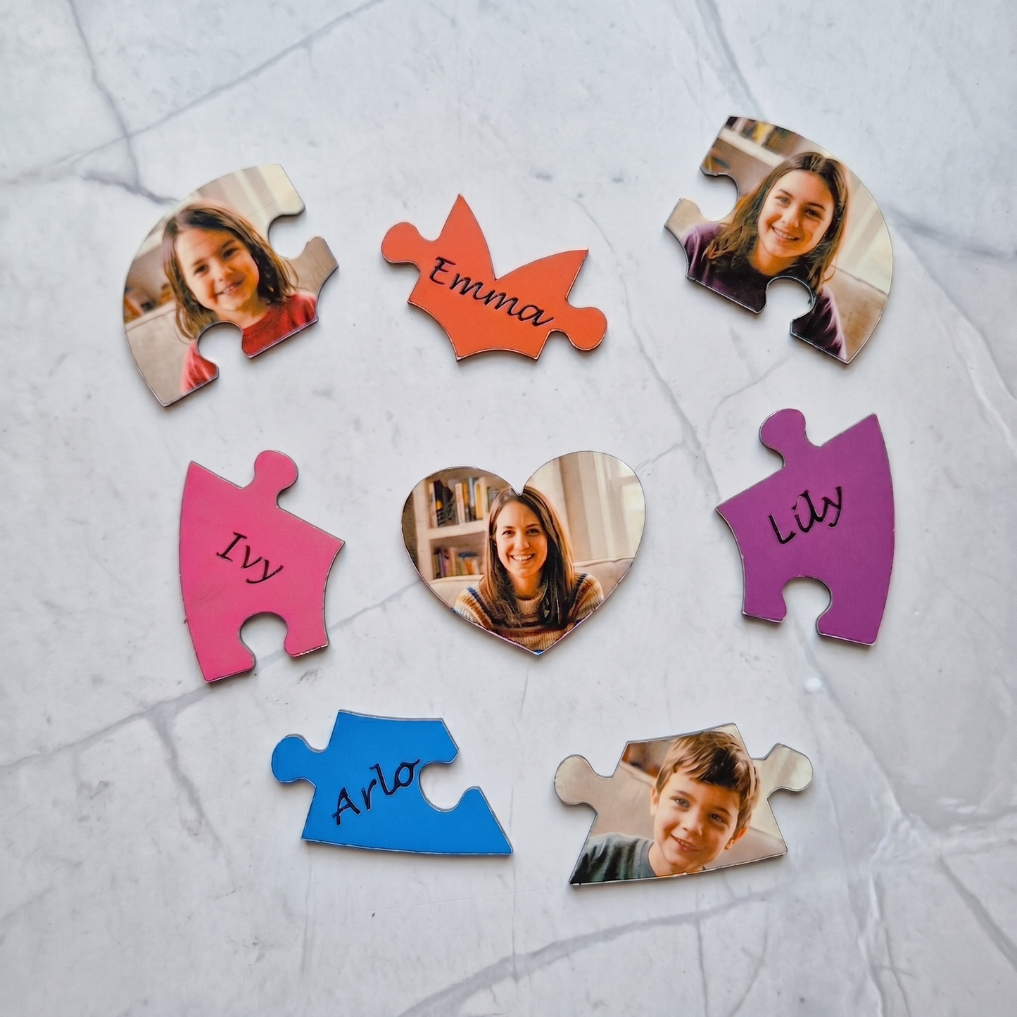 Custom Heart Shape Puzzle Magnet