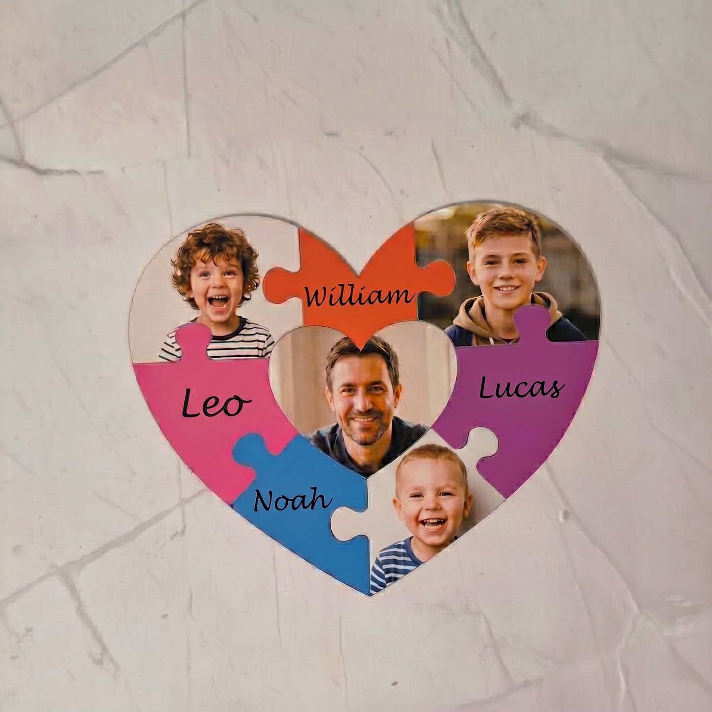 Custom Heart Shape Puzzle Magnet