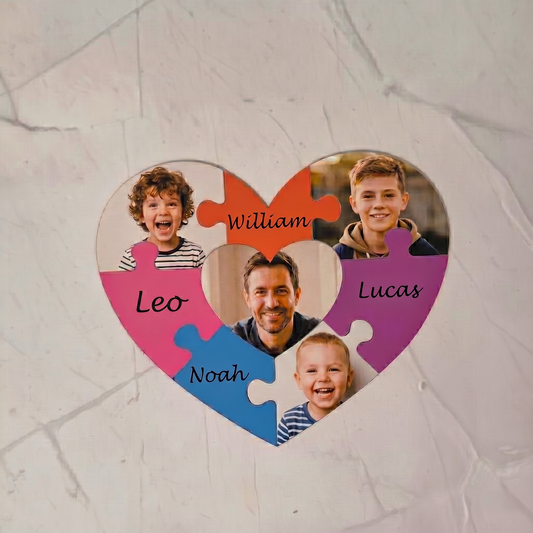 Custom Heart Shape Puzzle Magnet