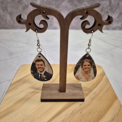 Personalised Photo Name Earring (Double-sided)