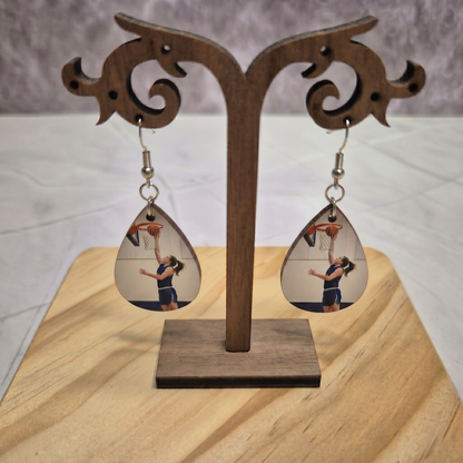 Personalised Photo Name Earring (Double-sided)