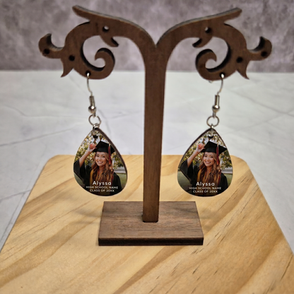 Personalised Photo Name Earring (Double-sided)