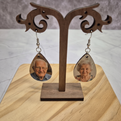 Personalised Photo Name Earring (Double-sided)