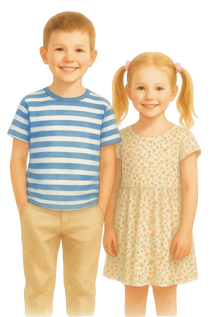 Personalised watercolour portrait