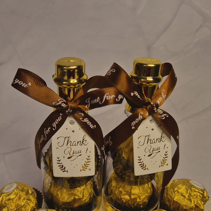 Chocolate Hamper with Rose Flowers and Lovely Bottles